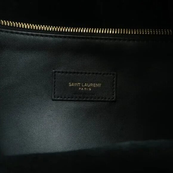 100% Authentic Saint Laurent Le 5 a 7 Black Leather Shoulder Bag 3066-081324 - Picture 11 of 12